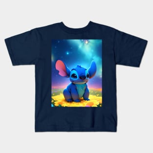 Stitch Flowerland Kids T-Shirt